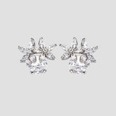 Zircon 925 Sterling Silver Flower Stud Earrings